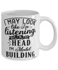 Funny Model Building Mug I May Look Like I'm Listening But In My Head I'm Model Building Coffee Cup White
