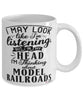 Funny Model Railroads Mug I May Look Like I'm Listening But In My Head I'm Thinking About Model Railroads Coffee Cup White