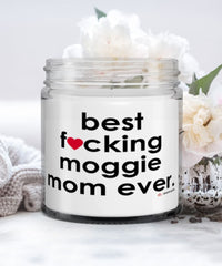 Funny Moggie Cat Candle B3st F-cking Moggie Mom Ever 9oz Vanilla Scented Candles Soy Wax