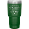 Funny Mom Tumbler Surviving Motherhood One Coffee At A Time Laser Etched 30oz Stainless Steel Tumbler