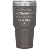 Funny Mom Tumbler Surviving Motherhood One Coffee At A Time Laser Etched 30oz Stainless Steel Tumbler