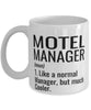 Funny Motel Manager Mug Like A Normal Manager But Much Cooler Coffee Cup 11oz 15oz White