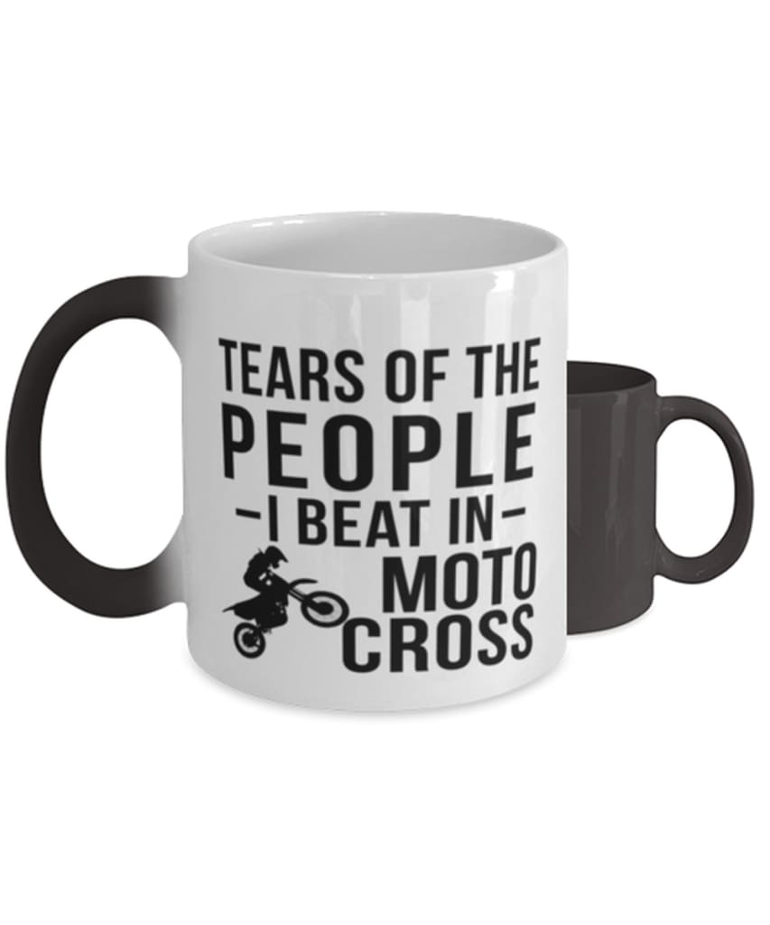 Funny Motocross Racer Mug Tears Of The People I Beat In Motocross Coffee Mug Color Changing 11oz