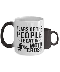 Funny Motocross Racer Mug Tears Of The People I Beat In Motocross Coffee Mug Color Changing 11oz