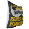 Funny Moustache Pillows With Great Moustache Comes Great Responsibility
