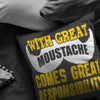 Funny Moustache Pillows With Great Moustache Comes Great Responsibility