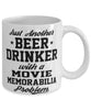 Funny Movie Memorabilia Mug Just Another Beer Drinker With A Movie Memorabilia Problem Coffee Cup 11oz White