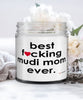 Funny Mudi Dog Candle B3st F-cking Mudi Mom Ever 9oz Vanilla Scented Candles Soy Wax