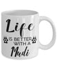 Funny Mudi Dog Mug Life Is Better With A Mudi Coffee Cup 11oz 15oz White