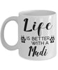 Funny Mudi Dog Mug Life Is Better With A Mudi Coffee Cup 11oz 15oz White