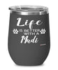 Funny Mudi Dog Wine Glass Life Is Better With A Mudi 12oz Stainless Steel
