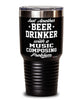 Funny Music Composer Tumbler Just Another Beer Drinker With A Music Composing Problem 30oz Stainless Steel Black