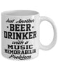 Funny Music Memorabilia Mug Just Another Beer Drinker With A Music Memorabilia Problem Coffee Cup 11oz White