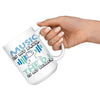 Funny Music Mug Music Is My Drug The DJ My Dealer 15oz White Coffee Mugs