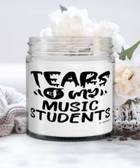 Funny Music Professor Teacher Candle Tears Of My Music Students 9oz Vanilla Scented Candles Soy Wax