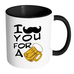 Funny Mustache Mug I Mustache You For A Beer White 11oz Accent Coffee Mugs