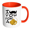 Funny Mustache Mug I Mustache You For A Beer White 11oz Accent Coffee Mugs