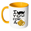 Funny Mustache Mug I Mustache You For A Beer White 11oz Accent Coffee Mugs
