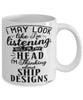 Funny Naval Architect Mug I May Look Like I'm Listening But In My Head I'm Thinking About Ship Designs Coffee Cup White