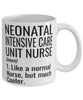 Funny Neonatal Intensive Care Unit NICU Nurse Mug Like A Normal Nurse But Much Cooler Coffee Cup 11oz 15oz White