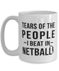 Funny Netballer Mug Tears Of The People I Beat In Netball Coffee Mug 15oz White