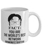 Funny Network Administrator Mug Fact You Are The Worlds B3st Network Administrator Coffee Cup White