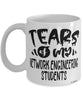 Funny Network Engineering Professor Teacher Mug Tears Of My Network Engineering Students Coffee Cup White