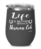 Funny Norman Cob Horse Wine Glass Life Is Better With A Norman Cob 12oz Stainless Steel Black