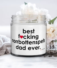 Funny Norrbottenspets Dog Candle B3st F-cking Norrbottenspets Dad Ever 9oz Vanilla Scented Candles Soy Wax