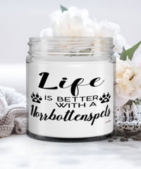 Funny Norrbottenspets Dog Candle Life Is Better With A Norrbottenspets 9oz Vanilla Scented Candles Soy Wax