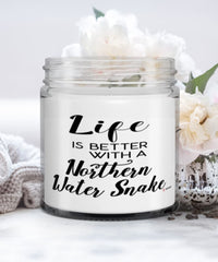 Funny Northern Water Snake Candle Life Is Better With A Northern Water Snake 9oz Vanilla Scented Candles Soy Wax