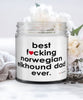 Funny Norwegian Elkhound Dog Candle B3st F-cking Norwegian Elkhound Dad Ever 9oz Vanilla Scented Candles Soy Wax
