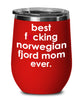 Funny Norwegian Fjord Horse Wine Glass B3st F-cking Norwegian Fjord Mom Ever 12oz Stainless Steel