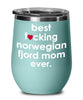 Funny Norwegian Fjord Horse Wine Glass B3st F-cking Norwegian Fjord Mom Ever 12oz Stainless Steel