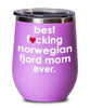 Funny Norwegian Fjord Horse Wine Glass B3st F-cking Norwegian Fjord Mom Ever 12oz Stainless Steel