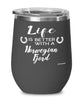 Funny Norwegian Fjord Horse Wine Glass Life Is Better With A Norwegian Fjord 12oz Stainless Steel Black