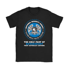 Funny NSA Shirt National Security Agency Gildan Womens T-Shirt