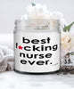 Funny Nurse Candle B3st F-cking Nurse Ever 9oz Vanilla Scented Candles Soy Wax