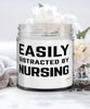 Funny Nurse Candle Easily Distracted By Nursing 9oz Vanilla Scented Candles Soy Wax