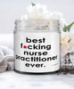 Funny Nurse Practitioner Candle B3st F-cking Nurse Practitioner Ever 9oz Vanilla Scented Candles Soy Wax