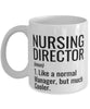 Funny Nursing Director Mug Like A Normal Manager But Much Cooler Coffee Cup 11oz 15oz White