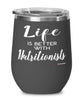 Funny Nutritionist Wine Glass Life Is Better With Nutritionists 12oz Stainless Steel Black