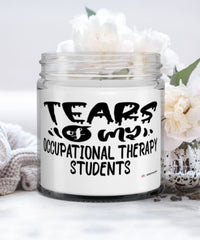 Funny Occupational Therapy Professor Teacher Candle Tears Of My Occupational Therapy Students 9oz Vanilla Scented Candles Soy Wax