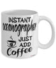 Funny Oceanographer Mug Instant Oceanographer Just Add Coffee Cup White