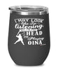 Funny Oina Wine Glass I May Look Like I'm Listening But In My Head I'm Playing Oina 12oz Stainless Steel Black