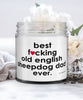 Funny Old English SheepDog Candle B3st F-cking Old English Sheepdog Dad Ever 9oz Vanilla Scented Candles Soy Wax