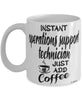 Funny Operations Support Technician Mug Instant Operations Support Technician Just Add Coffee Cup White