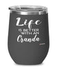 Funny Oranda Fish Wine Glass Life Is Better With An Oranda 12oz Stainless Steel Black