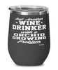 Funny Orchid Grower Wine Glass Just Another Wine Drinker With A Orchid Growing Problem 12oz Stainless Steel Black