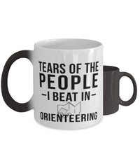 Funny Orienteer Mug Tears Of The People I Beat In Orienteering Coffee Mug Color Changing 11oz